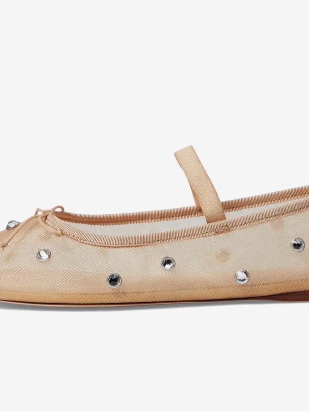 NWT Leonie Soft Ballet Flats in Caramel (nude color w/ rhinestones) women’s 6.5 - Picture 10 of 11